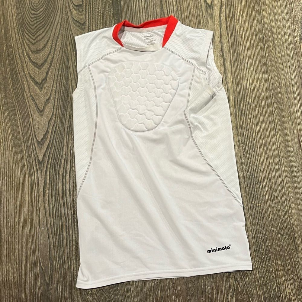 Minimoto Youth Girls Softball Undershirt Compression Jersey Tank Top White M
